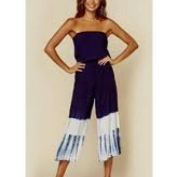 BLUE LIFE Bell Jumpsuit tie dye S NEW - Picture 1 of 9
